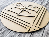 LOVE Stacked Stripes Door Hanger Unfinished Kit
