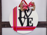LOVE Stacked Stripes Door Hanger Unfinished Kit