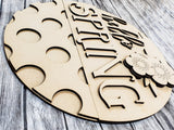 Hello Spring Polka Dots Door Hanger Unfinished Kit