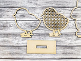 Rattan Easter Standing Chick Bunny Egg