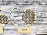 Rattan Easter Standing Chick Bunny Egg