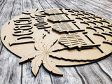 Beach Please Door Hanger DIY Unfinished Kit