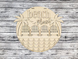 Beach Please Door Hanger DIY Unfinished Kit
