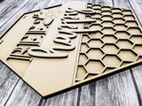 BEE Happy Door Hanger Unfinished Kit