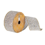 Vickerman 2.5x10Yd Silver/Gold Tinsel Ribbon Q180479
