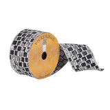 Vickerman 2.5x10Yd Black/Silver Checkered Pattern Q180962
