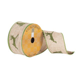 Vickerman 2.5x10Yd Natural Burlap Woven Grn Deer Q180989