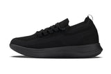 CALTO - QA060 - 2.4 Inches Taller (Black/Black Sole) - Lightweight Knitted Sneakers
