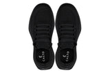 CALTO - QA060 - 2.4 Inches Taller (Black/Black Sole) - Lightweight Knitted Sneakers