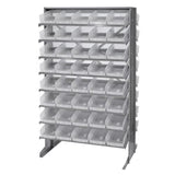 Pick Rack, Slopped, Double Sided, 24L X 36W X 60H, 800 Lbs. Capacity, (16) Shelves Configuration, Includes: (80) Qsb102 Clear Bi