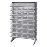 Pick Rack, Slopped, Double Sided, 24L X 36W X 60H, 800 Lbs. Capacity, (16) Shelves Configuration, Includes: (64) Qsb107 Clear Bi