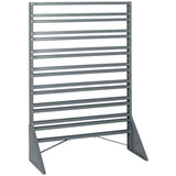 Rail Rack, Single Sided, 36L X 15W X 53H, 600 Lbs Load Capacity, Includes: (16) Rails, Multiple Bin Configurations Available (Bi