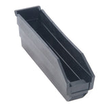 Economy Shelf Bin, Nesting, 11-5/8W X 2-3/4D X 4H, (7) Divider Slots, Rear Hanglock, Molded-In Label Holder, Recycled Polypropyl