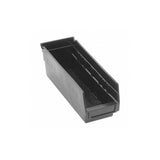 Economy Shelf Bin, Nesting, Conductive, 11-5/8W X 4-1/8D X 4H, (7) Divider Slots, Rear Hanglock, Molded-In Label Holder, Polypro