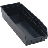 Economy Shelf Bin, Nesting, Conductive, 17-7/8W X 6-5/8D X 4H, (7) Divider Slots, Rear Hanglock, Molded-In Label Holder, Polypro