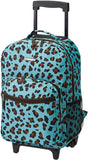 17 Inch ROLLING BACKPACK BLUELEOPARD