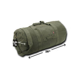 Side Zip Duffle Bag, Olive, M