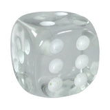 Role 4 Initiative D6 18Mm Translucent Clear W/White (12)