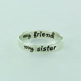 My Sister My Friend Sterling Silver Ring