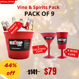 Reusable Vino & Spirits Bundle – 9-Piece Set
