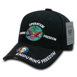 Deluxe Milit. Caps, Op. End. Frdm, Black