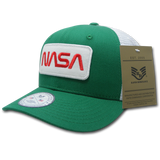 Rapid Dominance NAS6WOKELWHT Worm NASA Patch Trucker Cap, Kelly & White One Size