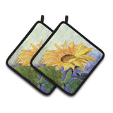 Caroline'S Treasures Flower - Sunflower Pair Of Pot Holders Rdr2001Pthd, 7.5Hx7.5W, Multicolor