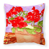 Caroline'S Treasures Rdr2004Pw1414 Flower Geranium Canvas Fabric Decorative Pillow, Large, Multicolor