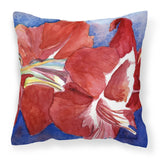 Caroline'S Treasures Rdr2007Pw1414 Flower Amaryllis Decorative Canvas Fabric Pillow, Large, Multicolor