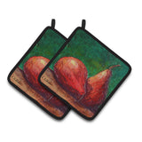 Caroline'S Treasures Pears Pair Of Pot Holders Rdr2008Pthd, 7.5Hx7.5W, Multicolor