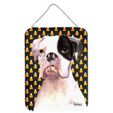 Caroline'S Treasures Cooper Candy Corn Boxer Halloween Aluminium Metal Wall Or Door Hanging Prints, 16 X 12
