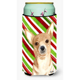 Candy Stripe Chihuahua Christmas Tall Boy Beverage Insulator Beverage Insulator Hugger Rdr3010Tbc