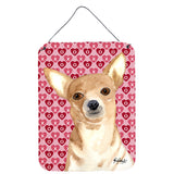 Caroline'S Treasures Chihuahua Love And Hearts Aluminium Metal Wall Or Door Hanging Prints, 16 X 12