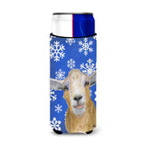 Winter Snowflakes Goat Winter Ultra Beverage Insulators For Slim Cans Rdr3023Muk