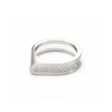 RG098W B.Tiff Pavé Carrée Ring
