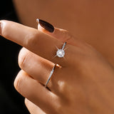 Minimalist Silver Open Ring for Women Elegant Stainless Steel Band with Sparkling Zircon Stone, Adjustable Size 7, Lightweight