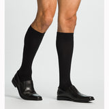 Sigvaris Sigvaris186CA99 1520 mm Hg Mens Casual Cotton Socks Black Size A