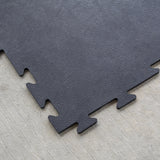 Amerihome Smooth Interlocking Square Rubber Tile Mats - 4 Pack