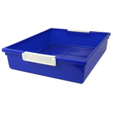 Tattle Tray with Label Holder, 6 QT, Blue