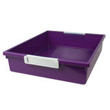 Tattle Tray with Label Holder, 6 QT, Purple