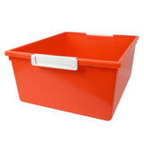 Tattle Tray with Label Holder, 12 QT, Orange