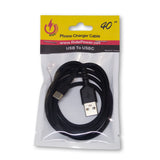 Male Usb To Male Usbc Cable. 40 Total Length.