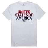 Graphic Tee, U.States America, White, 2X
