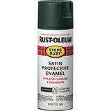 7732830 Rust-Oleum Stops Rust Decor 12 Oz. Satin Spray Paint, Hunter Green