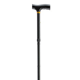 Drive Medical Designer Folding Cane with T Handle, Black