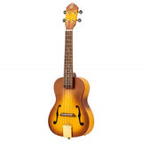 Custom Built Series F-Hole Arched Top Concert Acoustic-Electric Ukulele With Bag
