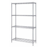 Convenient Shelving Unit Pack, 4-Tier, 30W X 24D X 72H, 300 Lb. Load Capacity Per Shelf, Includes: (4) Wire Shelves, (4) Posts,
