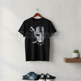 "Raider Nation" Silver & Black T-Shirt – Classic Football Fan Graphic Tee, Premium 100% Cotton Gameday Top, Soft Lived-In Heavyweight Unisex Raider Gear, Made in USA