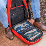 Red Leather Commuter Bag
