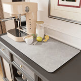 Coffee Machine Mat Rubber Backing Water-Absorbent Dish Drying Pad Kitchen Worktop Drainage Mat Home Decor